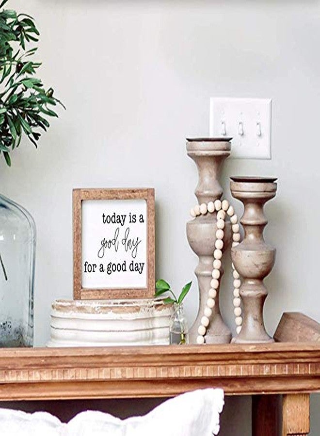 MACVAD Today is A Good Day for A Good Day Inspirational Wood Box Sign for Home Decor,Freestanding Mini Wood Block Sign for Desk,Shelf or Wall Display 6" x 6" x 1.57" - Image 2